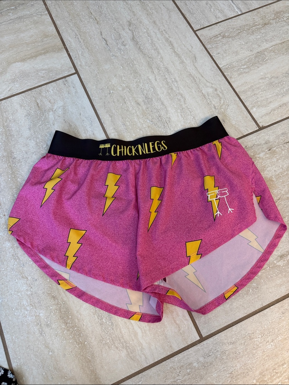 Chicknlegs Women's Pink Lightning Athletic Shorts